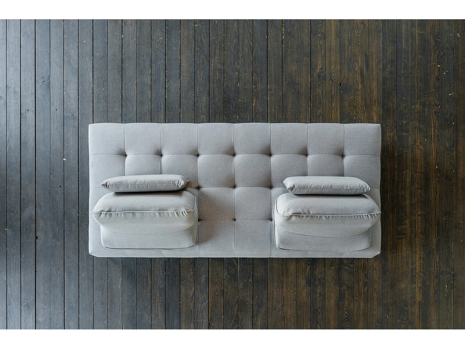 Canapé - gris clair tissu tissé - WIOLO