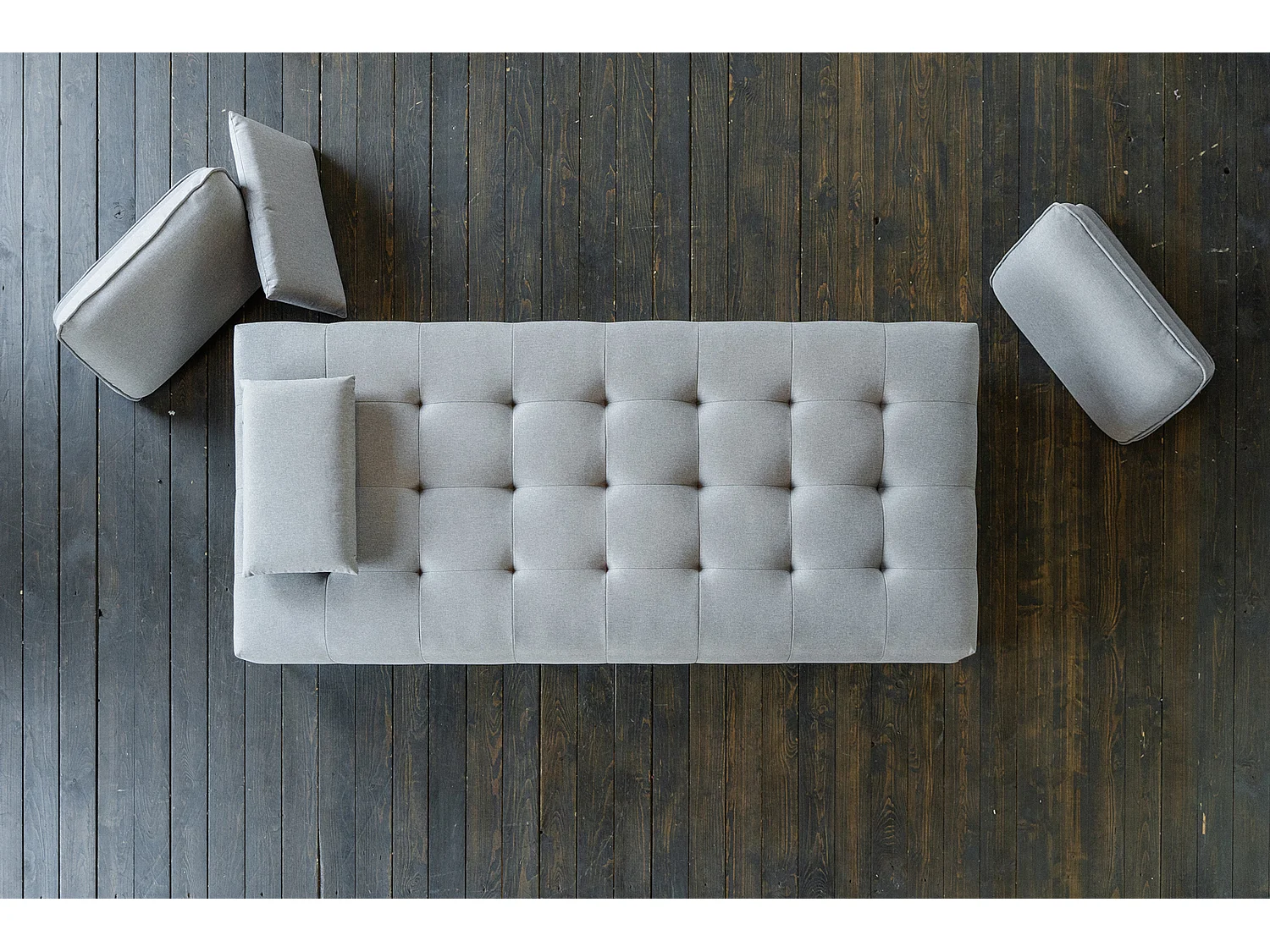 Canapé - gris clair tissu tissé - WIOLO