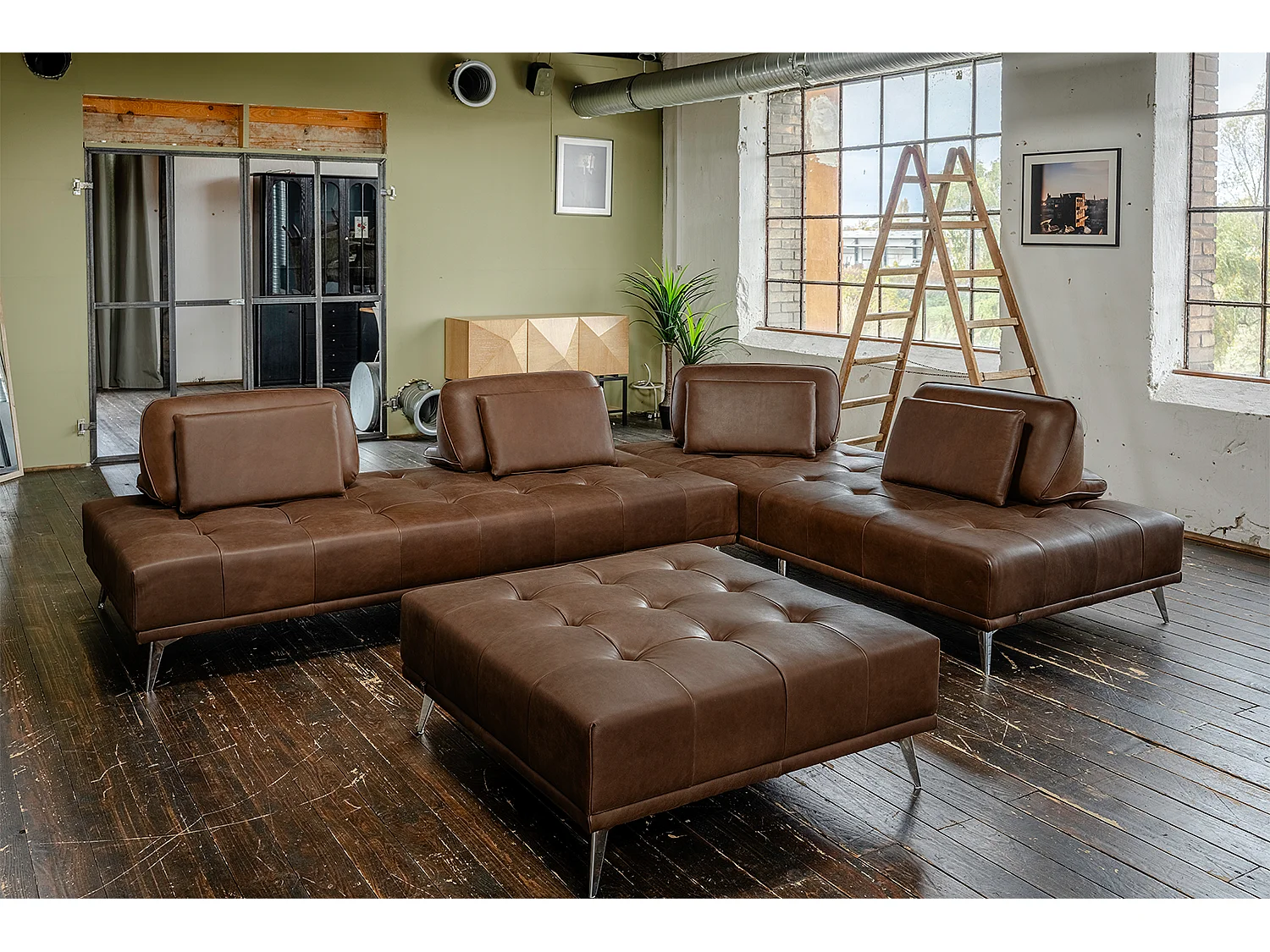 Daybed - Dunkelbraun Leder - WIOLO