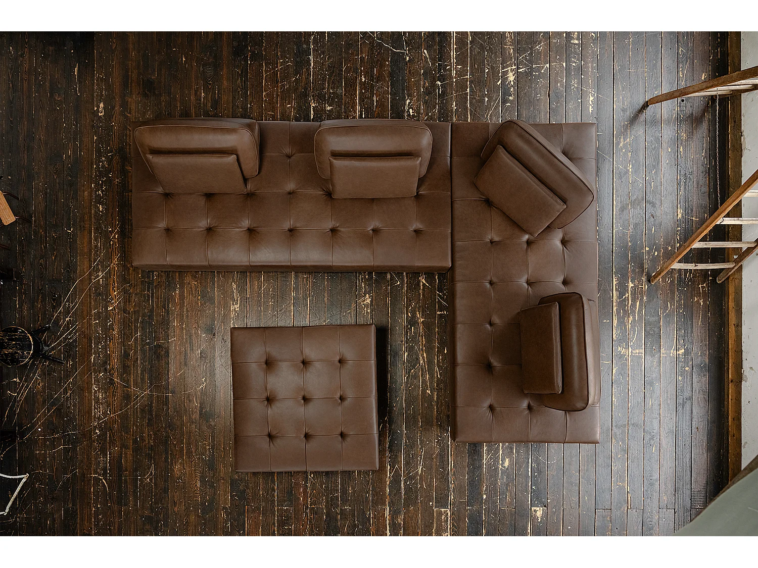 Daybed - Dunkelbraun Leder - WIOLO