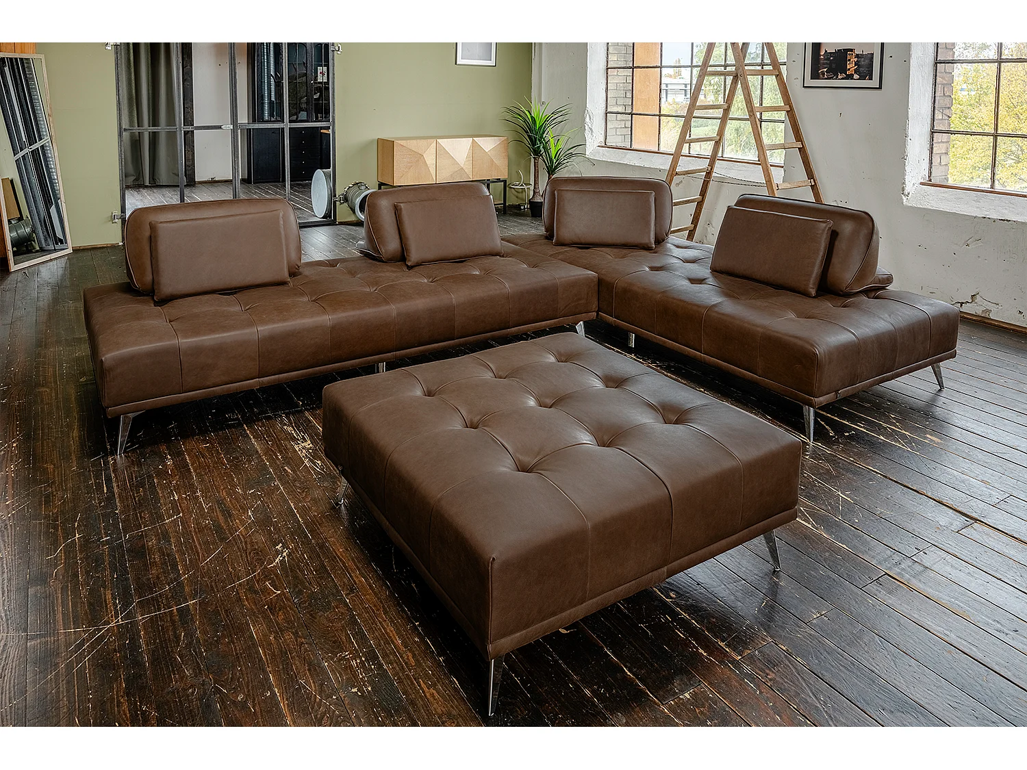 Daybed - Dunkelbraun Leder - WIOLO