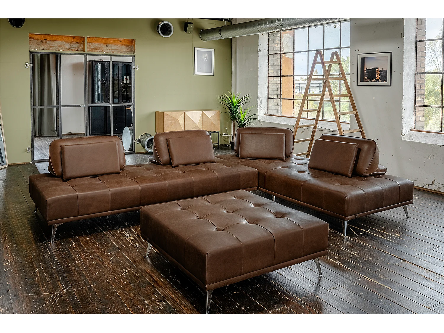 Daybed - Dunkelbraun Leder - WIOLO