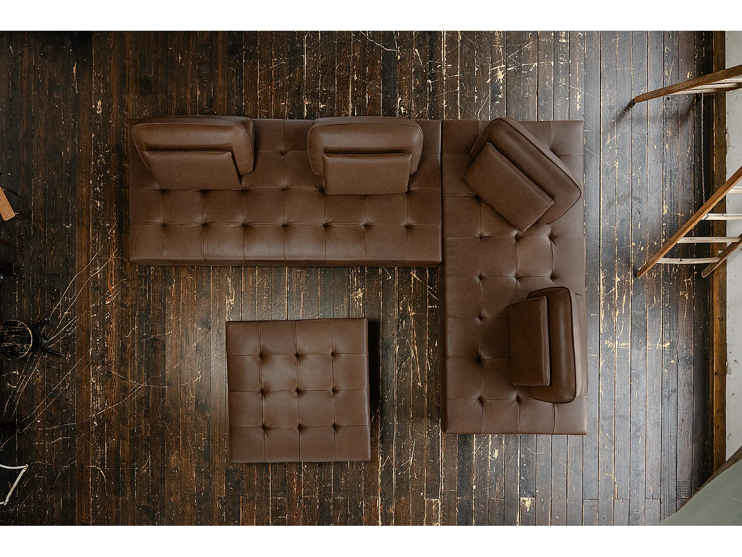 Daybed - Dunkelbraun Leder - WIOLO