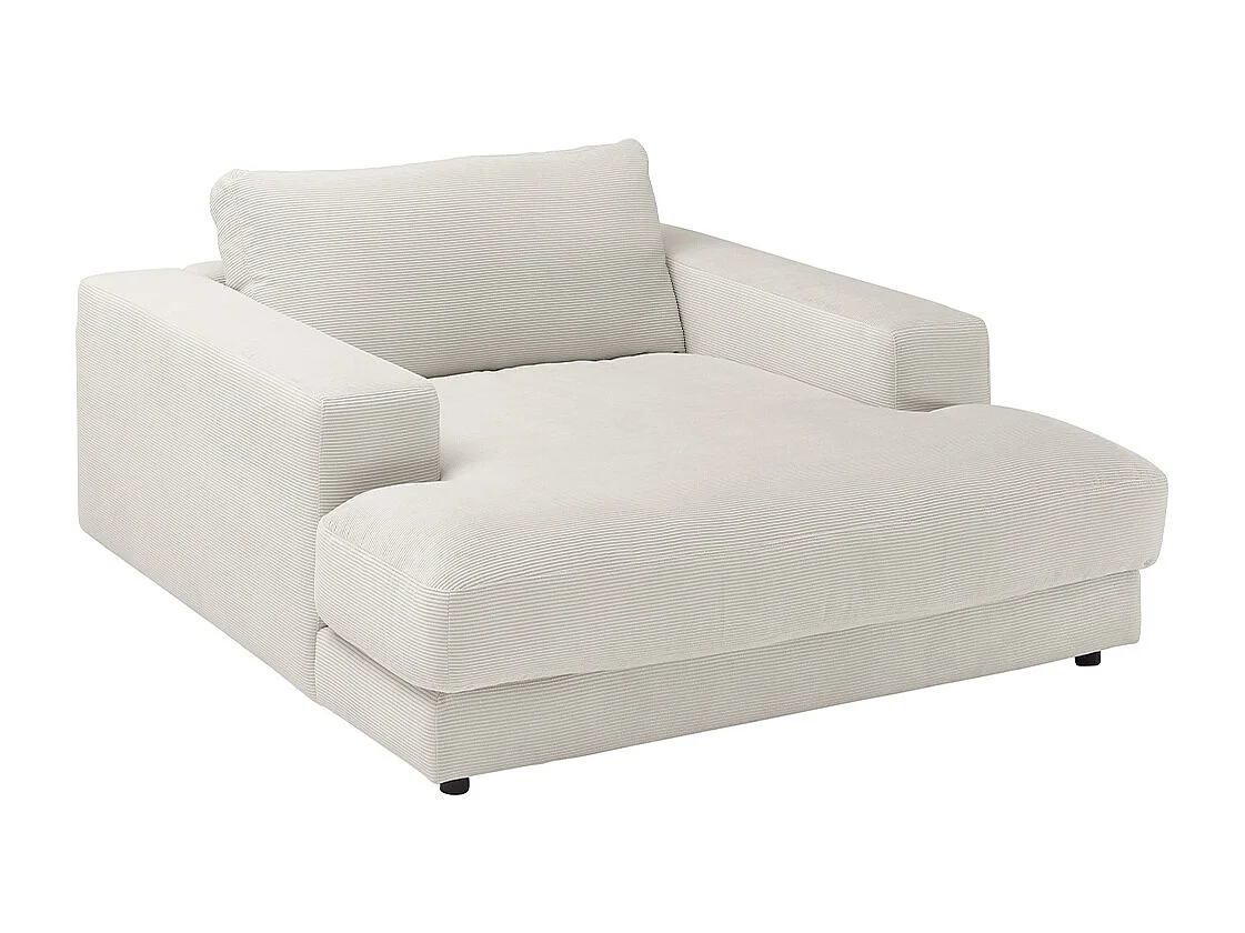 Chaise longue - argento Velluto a coste - MADELINE