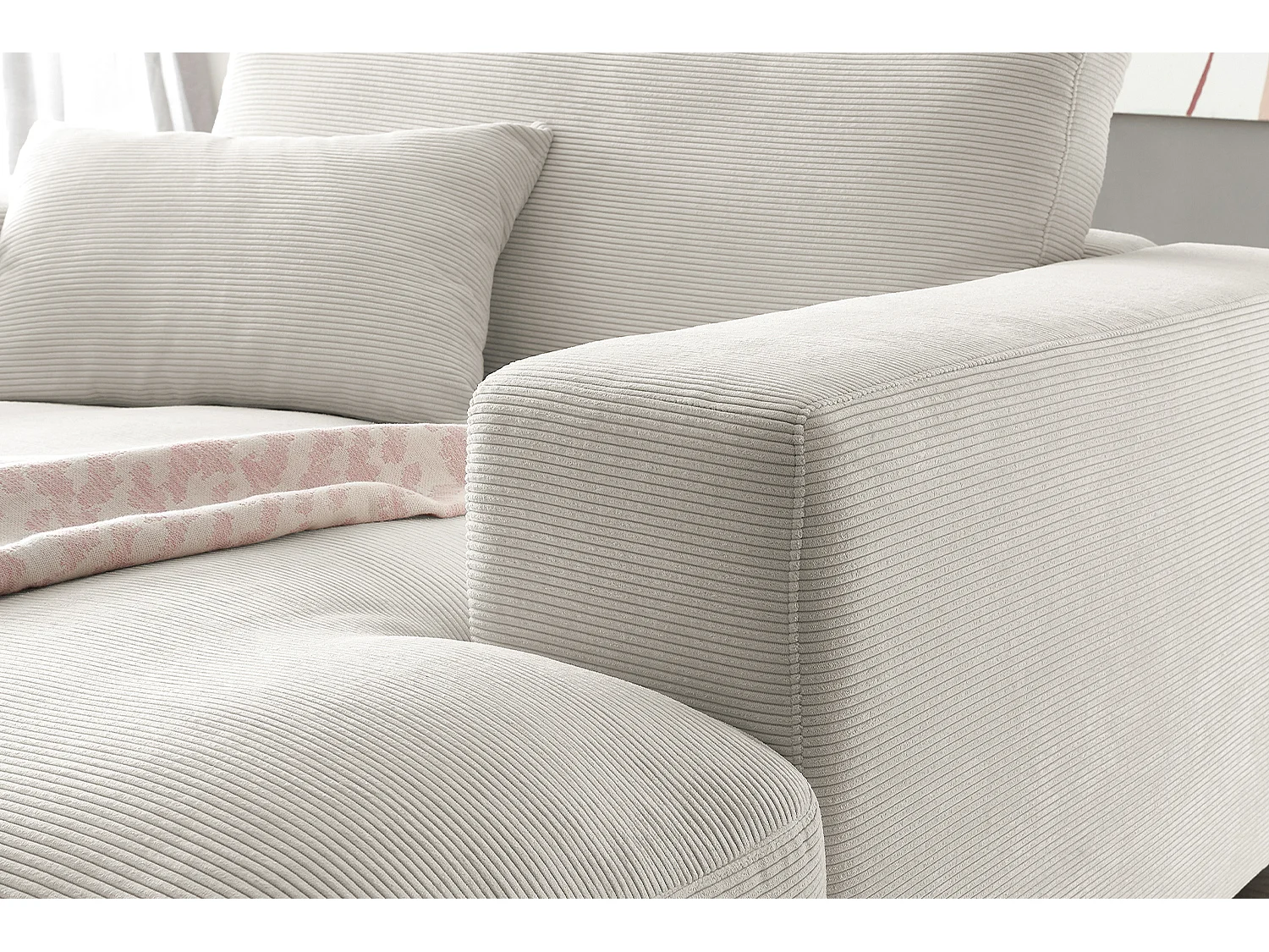 Chaise longue - argento Velluto a coste - MADELINE