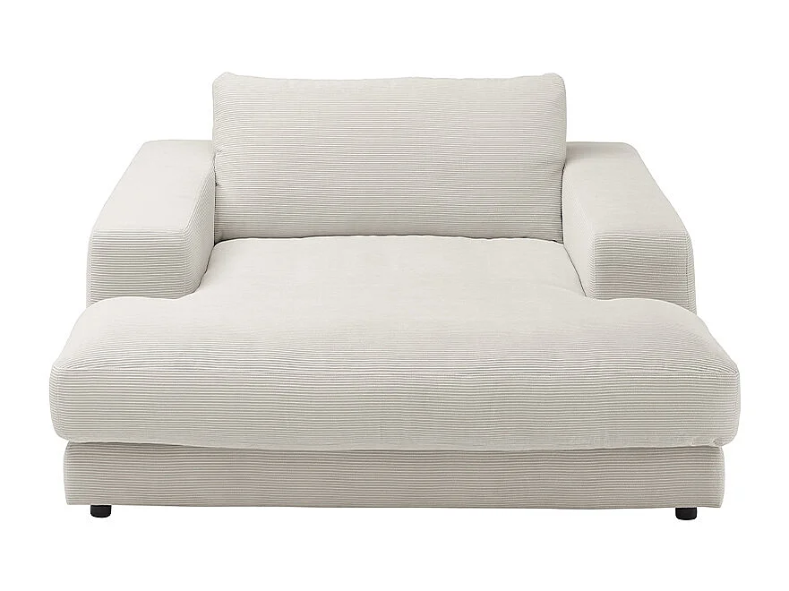 Chaise longue - argento Velluto a coste - MADELINE