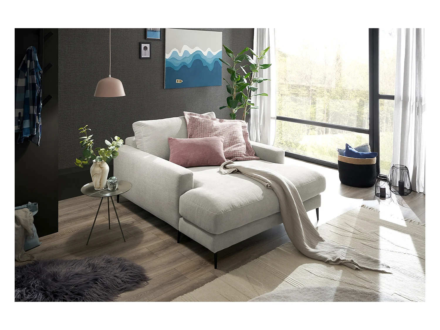 Siège - argent Velours côtelé - CARA