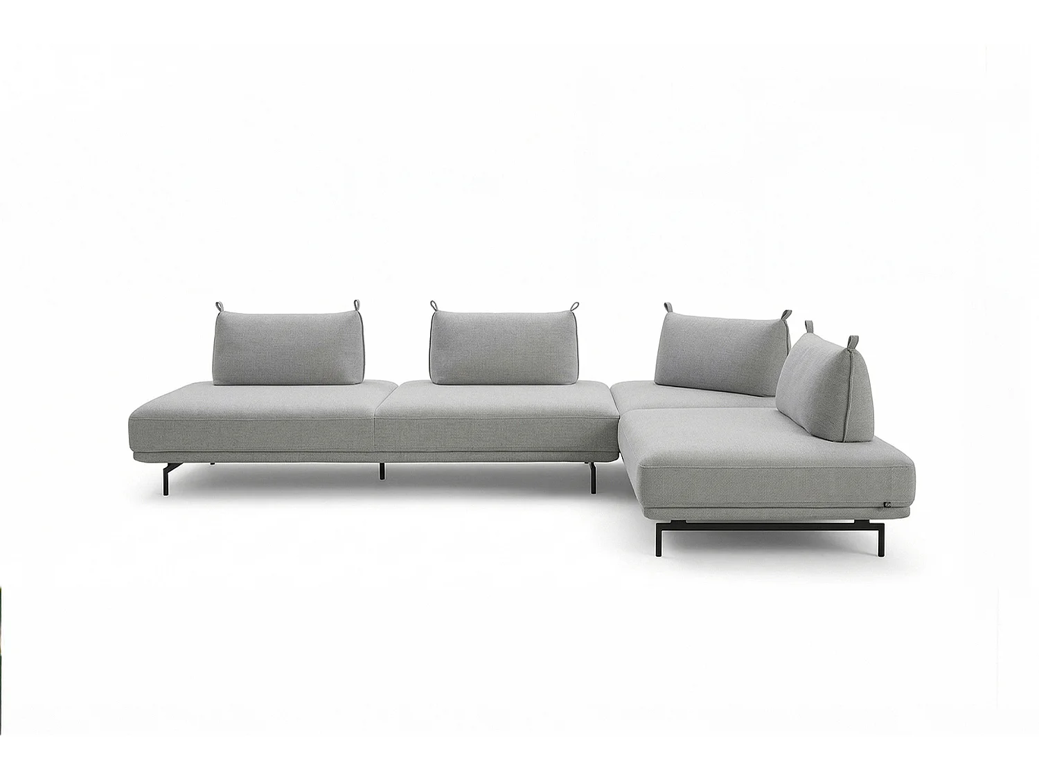 Divano letto - Grigio tessuto intrecciato - CANE