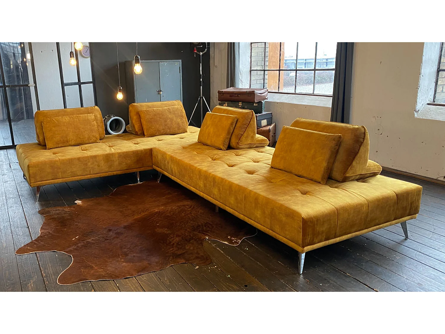 Divano letto - marrone velluto - WIOLO