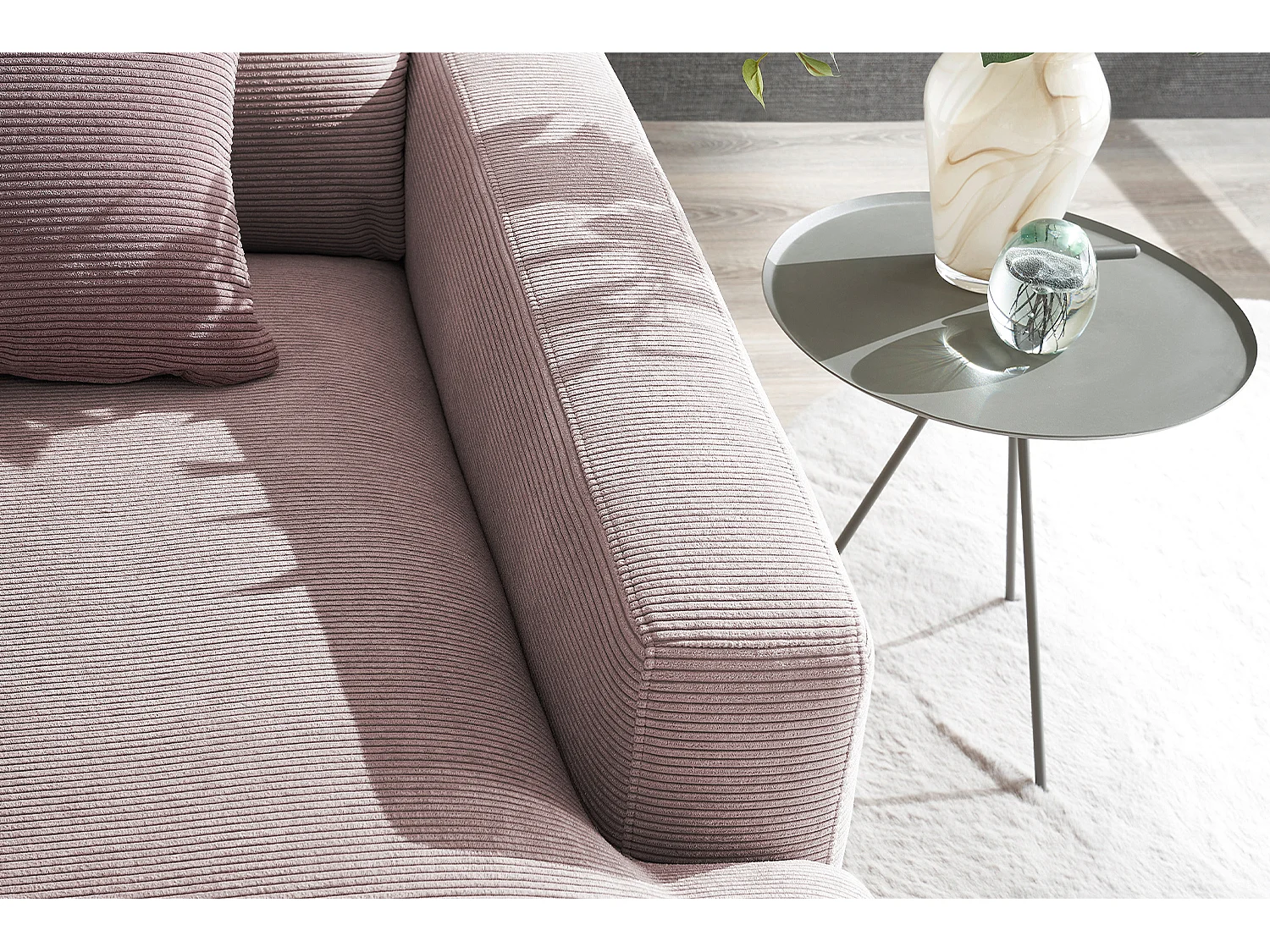 Relaxligstoel - Roze Koord - CARA