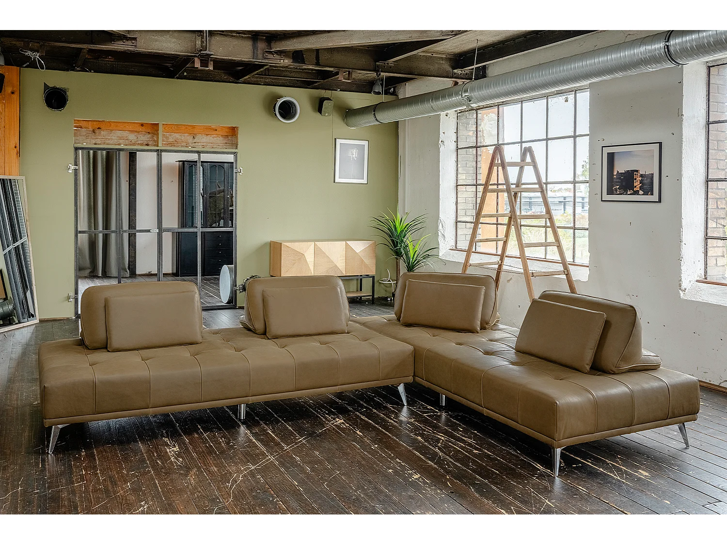 Lit de jour - beige cuir - WIOLO