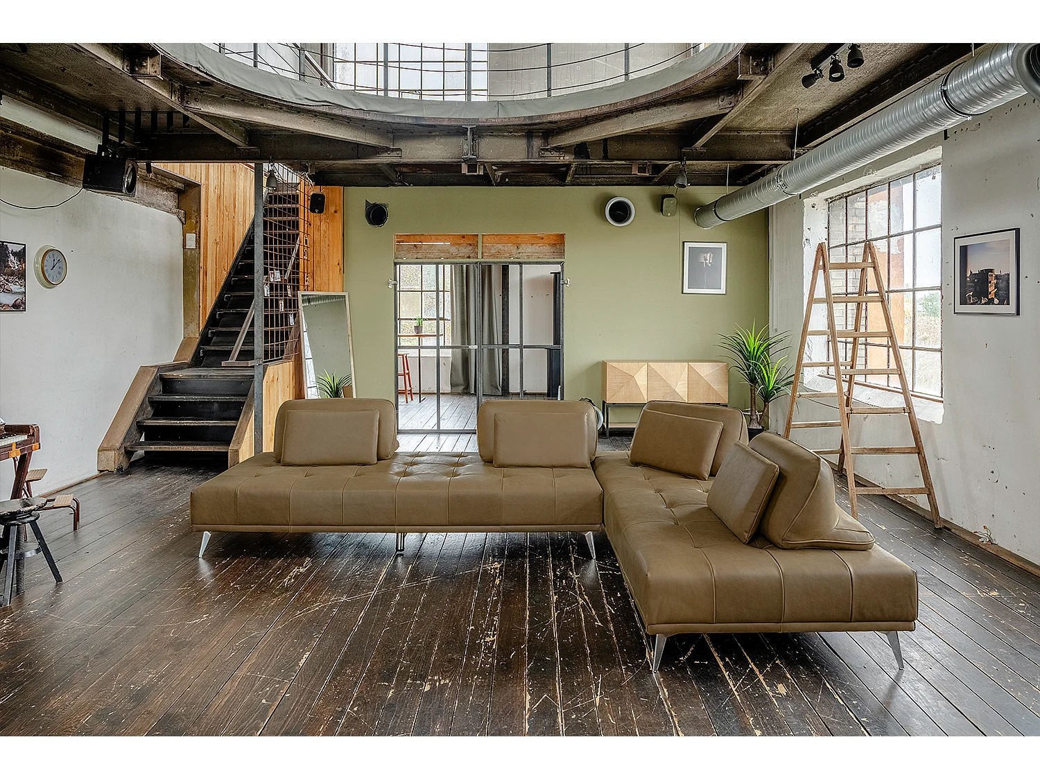 Lit de jour - beige cuir - WIOLO