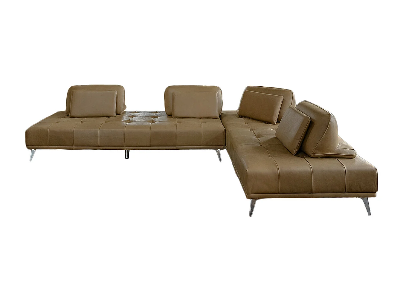 Divano letto - beige pelle - WIOLO
