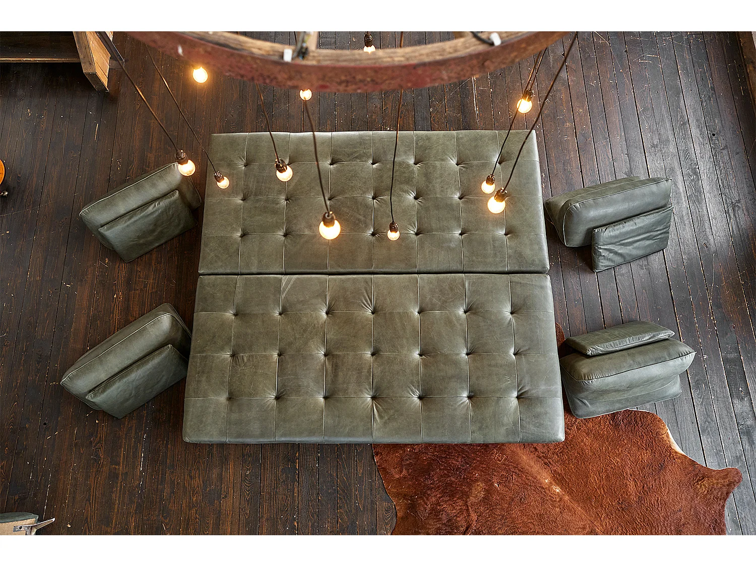 Divano letto - beige pelle - WIOLO