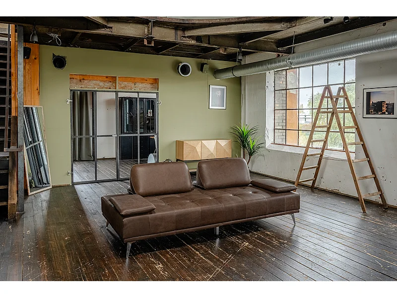 Daybed - Dunkelbraun Leder - WIOLO