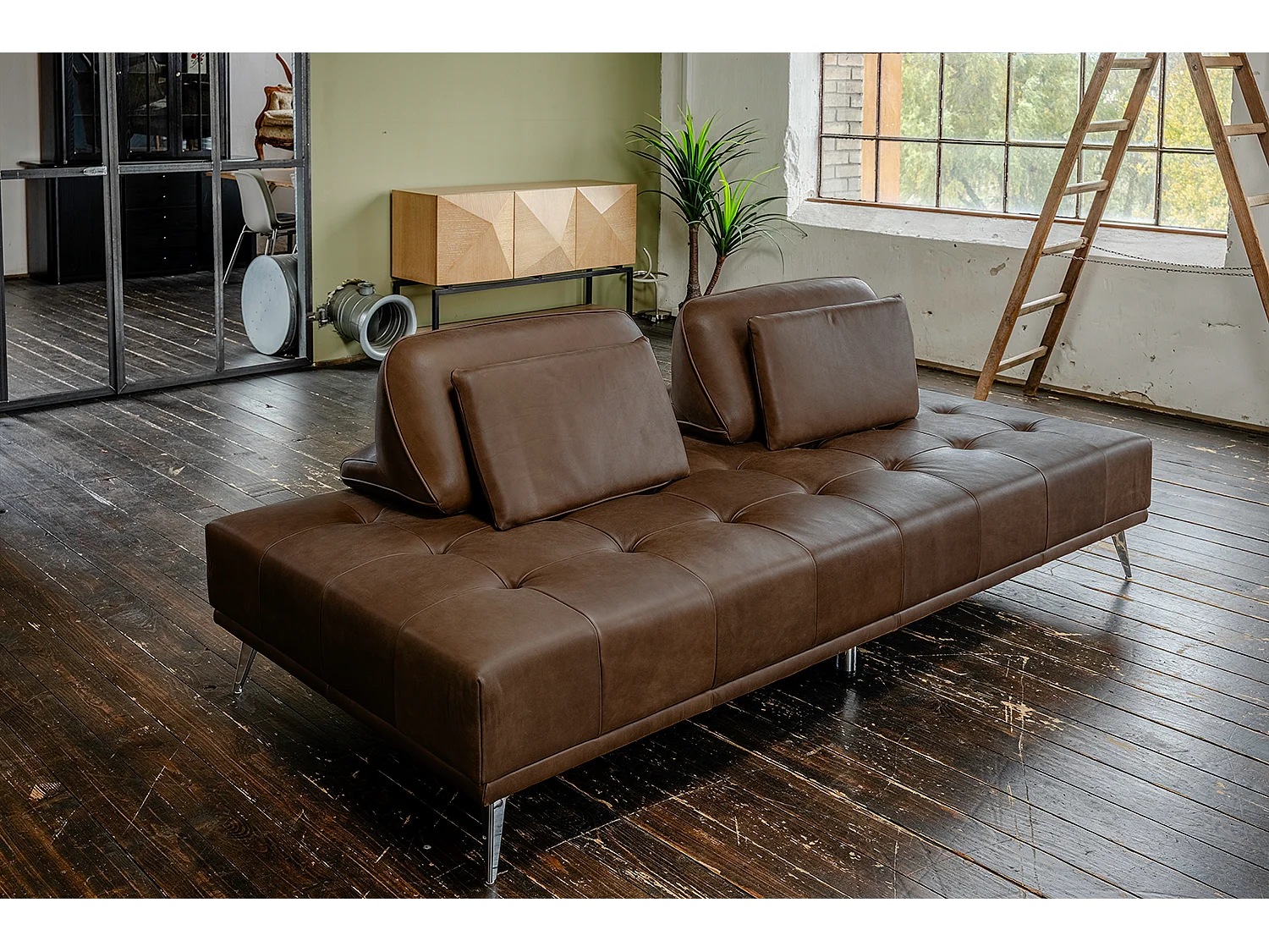 Daybed - Dunkelbraun Leder - WIOLO