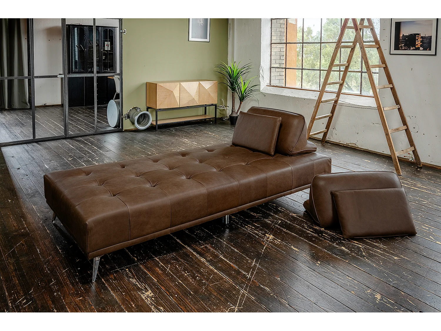 Daybed - Dunkelbraun Leder - WIOLO