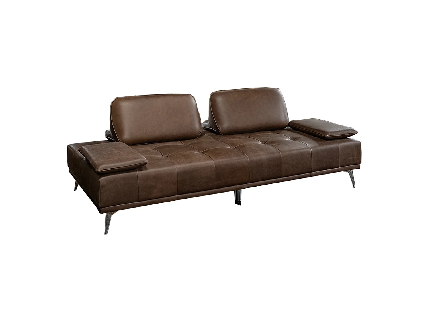 Divano letto - marrone scuro pelle - WIOLO