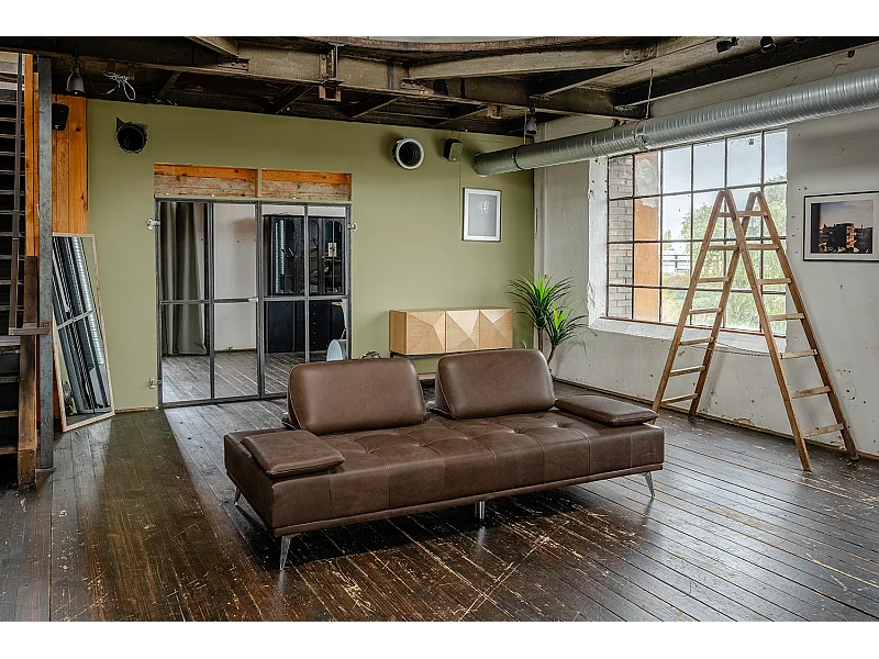 Dagbed - Donkerbruin Leer - WIOLO