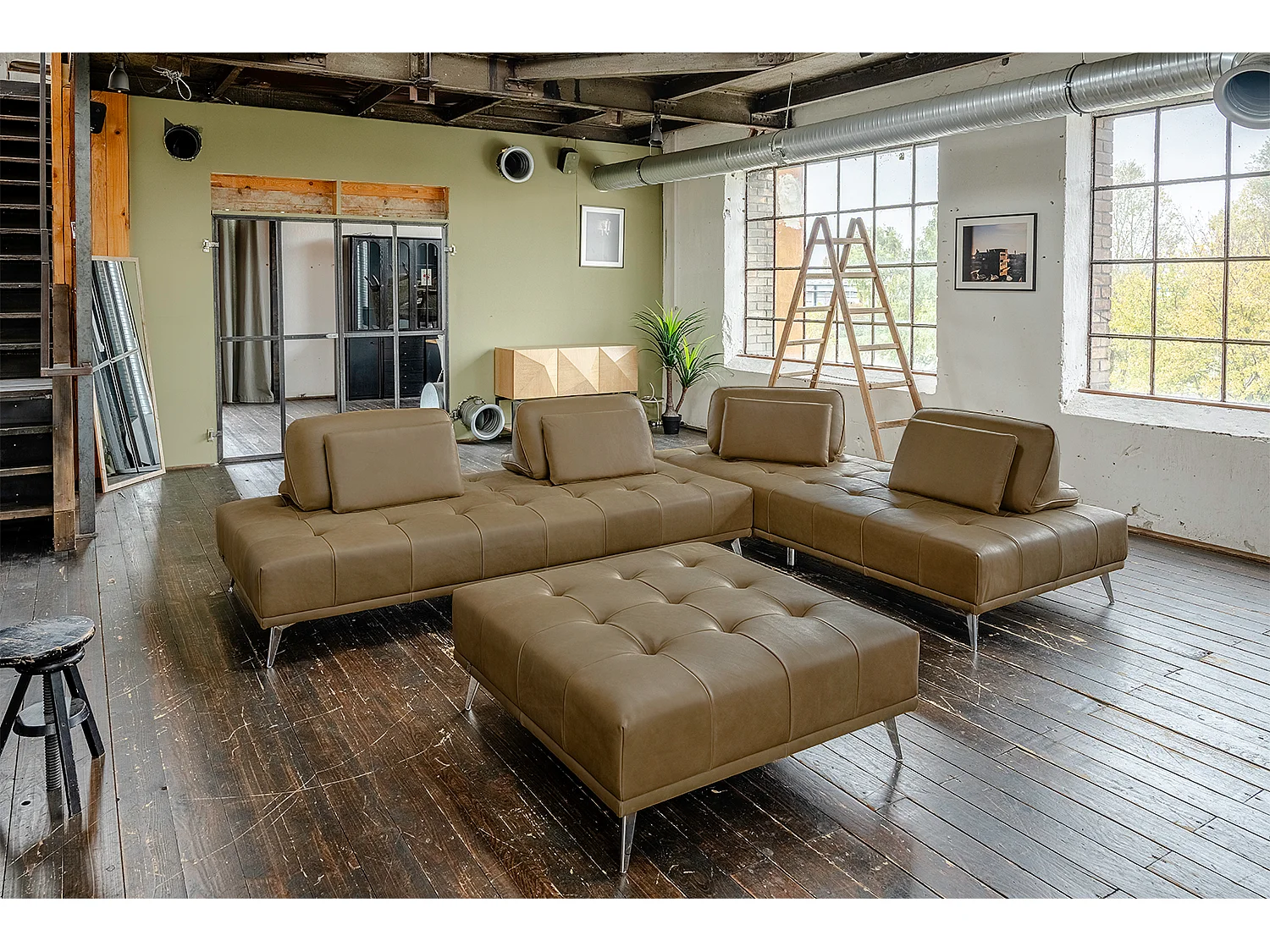 Daybed - Beige Leder - WIOLO