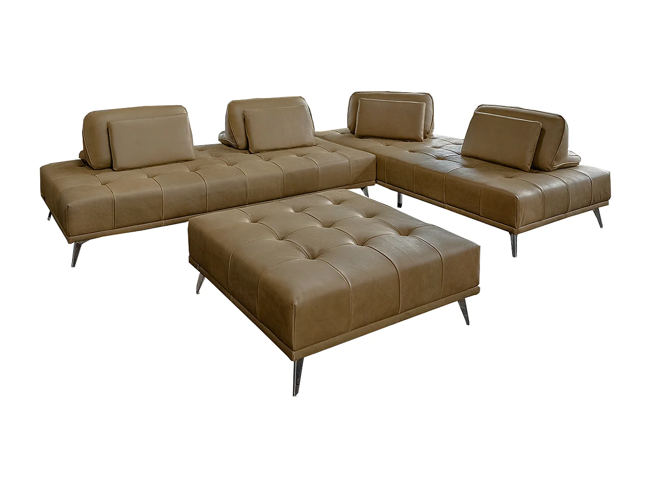 Divano letto - beige pelle - WIOLO