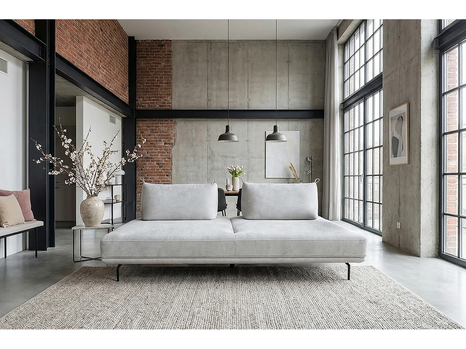 Sofá cama - Gris Tejido - CANE