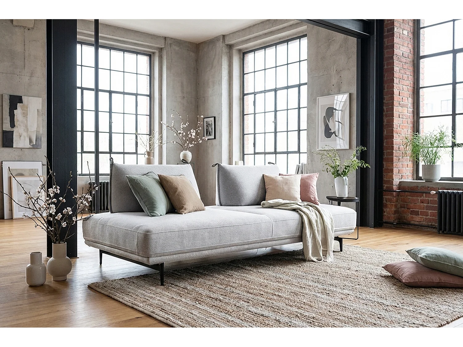 Sofá cama - Gris Tejido - CANE