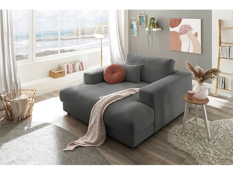 Chaise - anthracite Velours côtelé - MADELINE