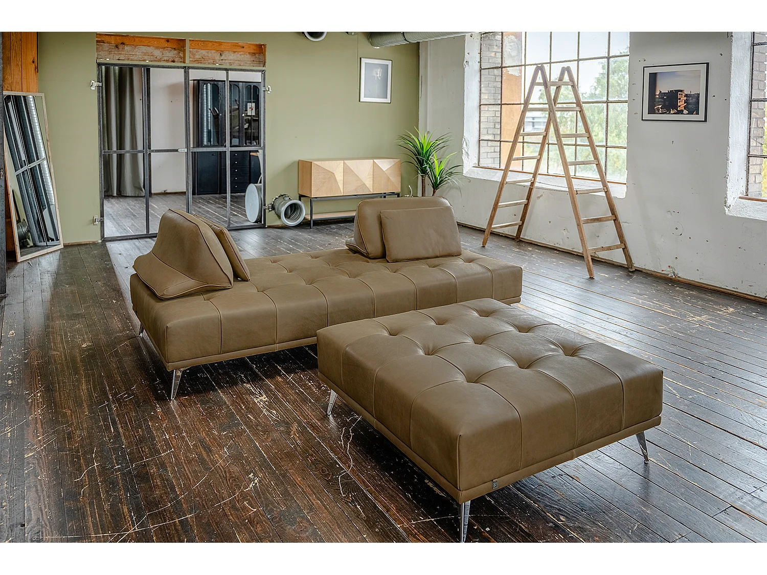 Daybed - Beige Leder - WIOLO