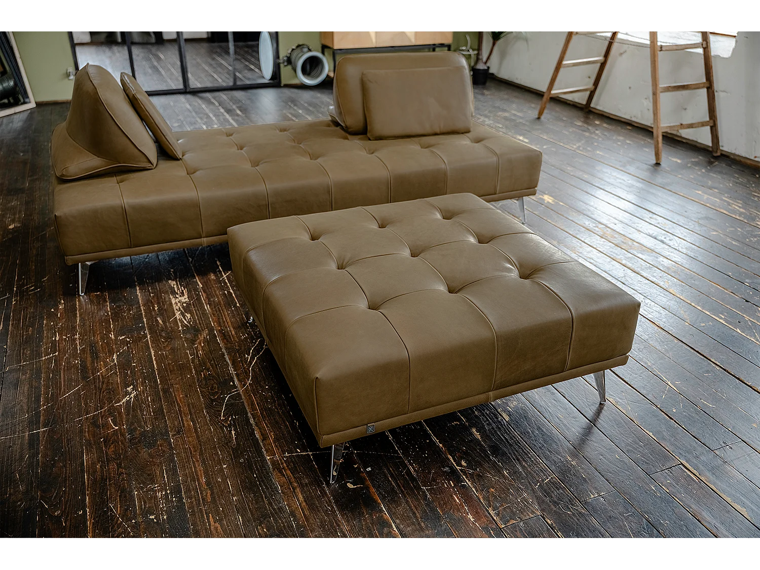 Daybed - Beige Leder - WIOLO