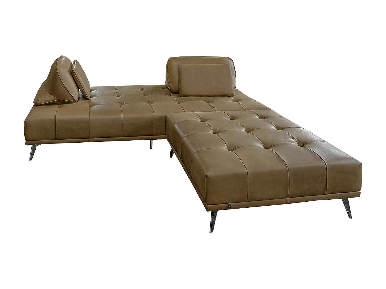 Divano letto - beige pelle - WIOLO