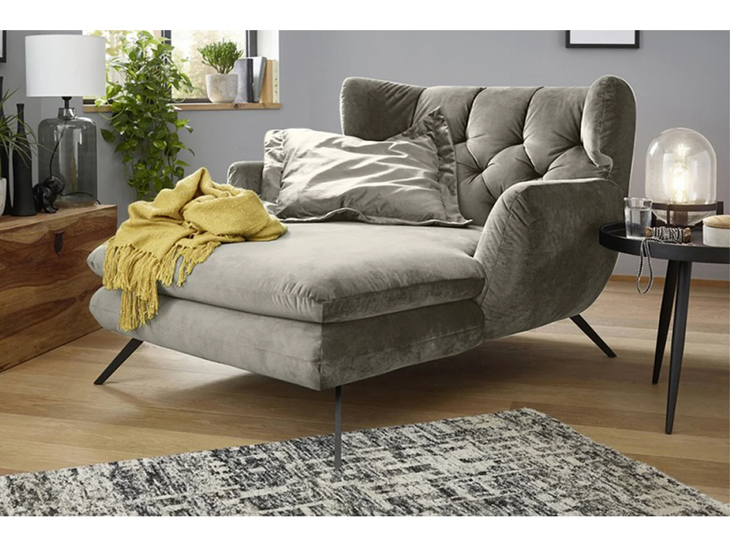 Chaise - argent Velours - CHARME