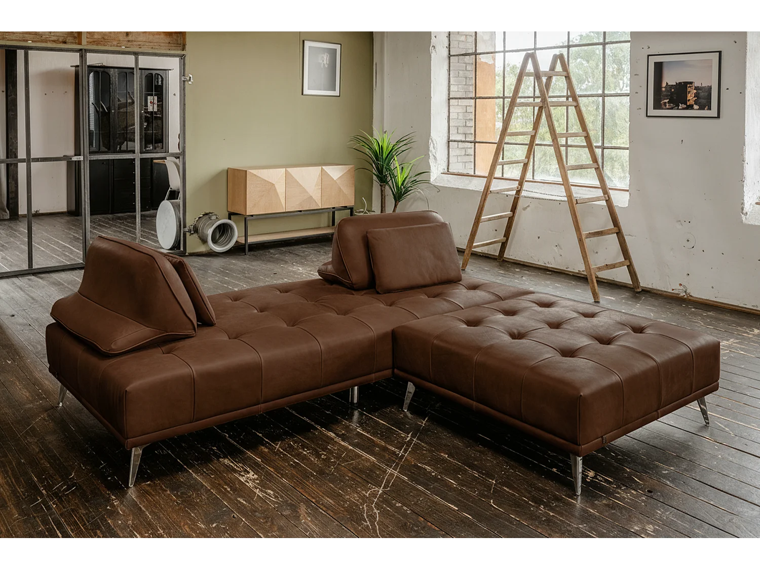 Daybed - Dunkelbraun Leder - WIOLO