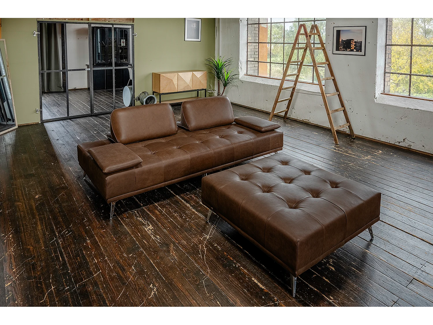 Daybed - Dunkelbraun Leder - WIOLO