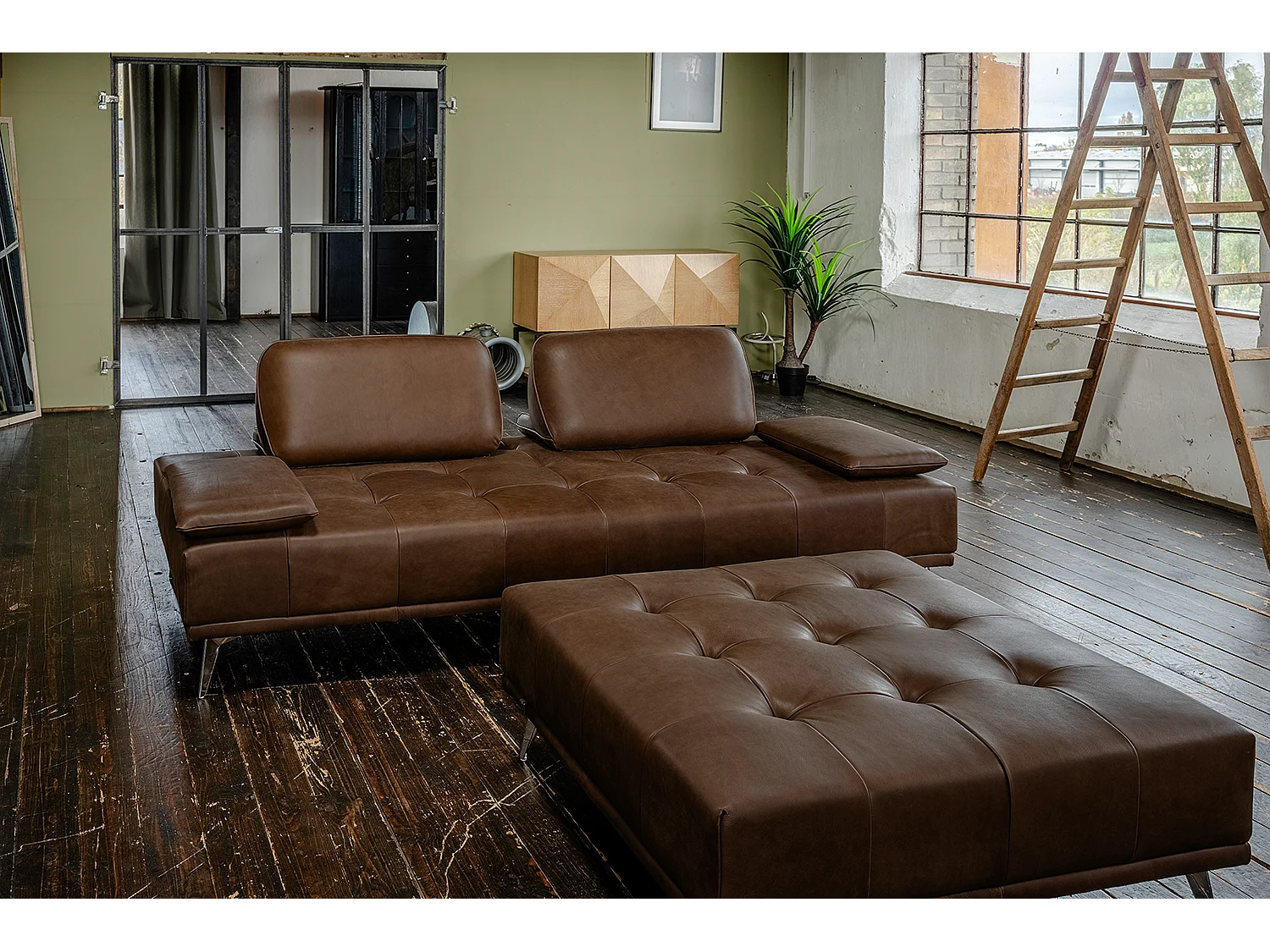 Daybed - Dunkelbraun Leder - WIOLO