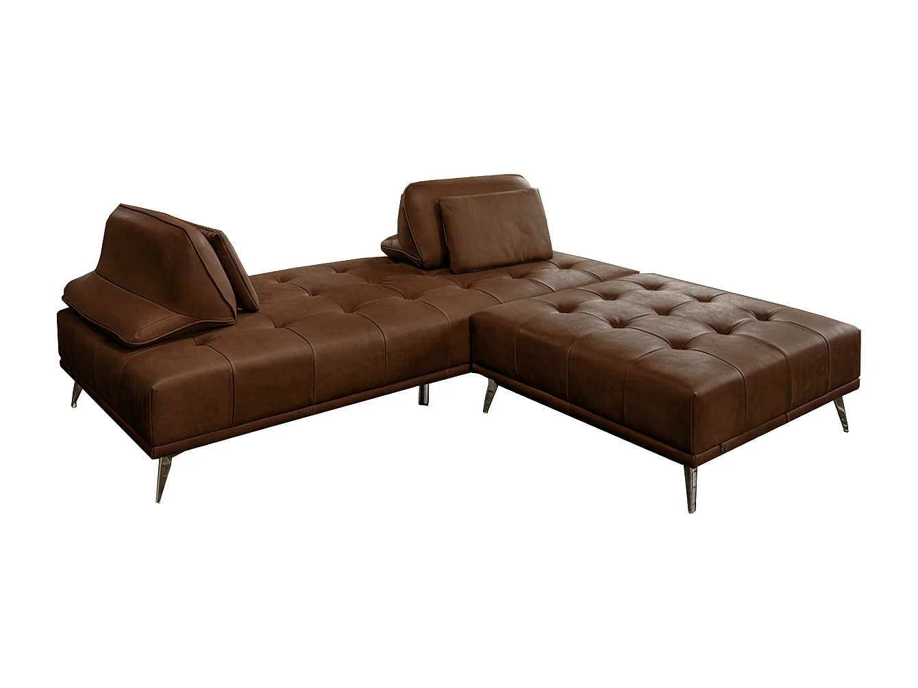 Divano letto - marrone scuro pelle - WIOLO