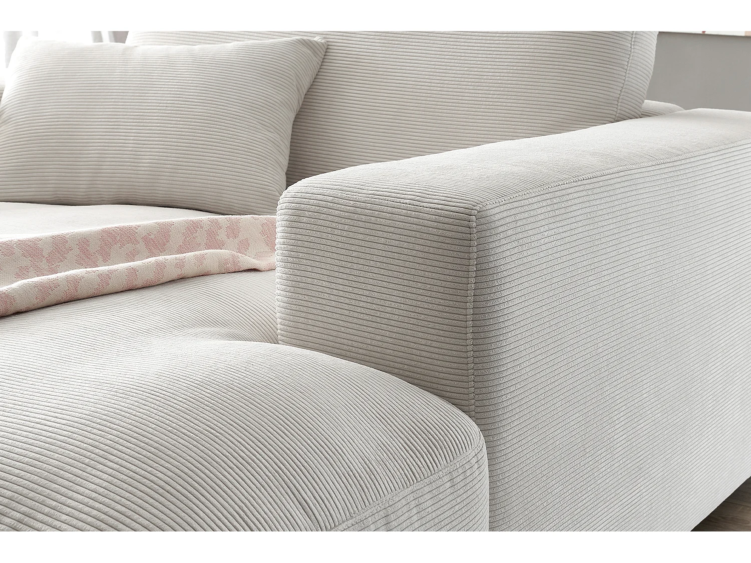 Chaise - blanc Velours côtelé - MADELINE