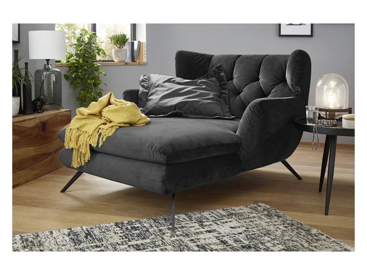 Chaise - Noir Velours - CHARME