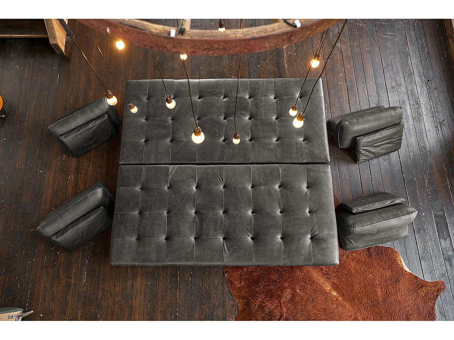 Daybed - Dunkelbraun Leder - WIOLO