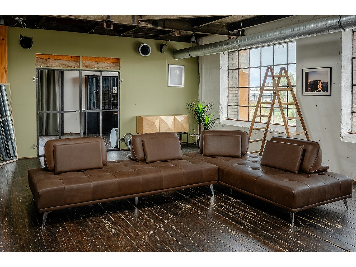 Daybed - Dunkelbraun Leder - WIOLO