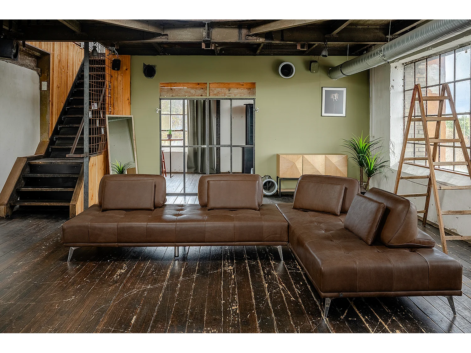 Daybed - Dunkelbraun Leder - WIOLO