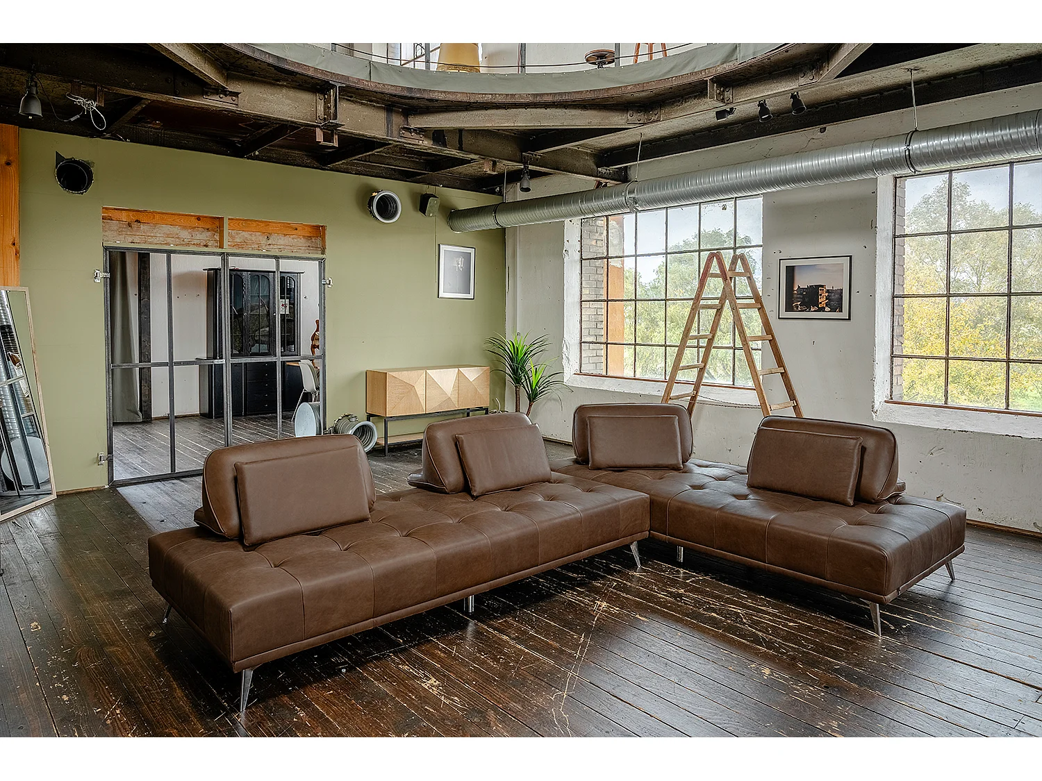 Daybed - Dunkelbraun Leder - WIOLO