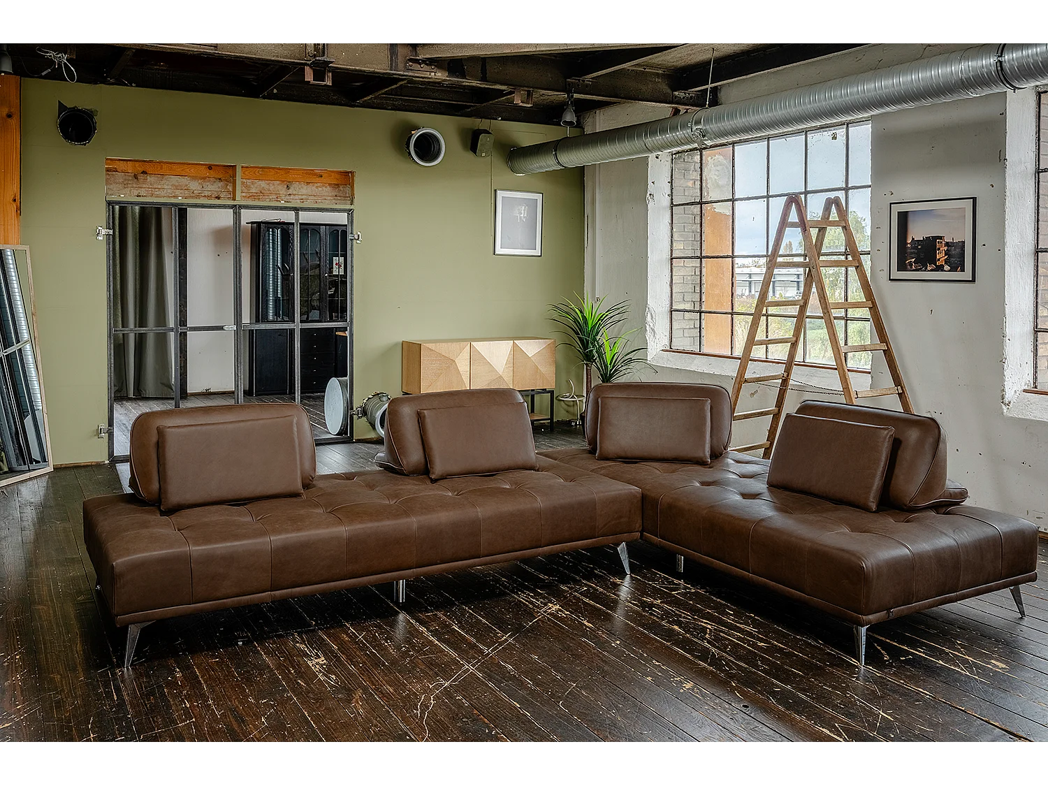 Daybed - Dunkelbraun Leder - WIOLO