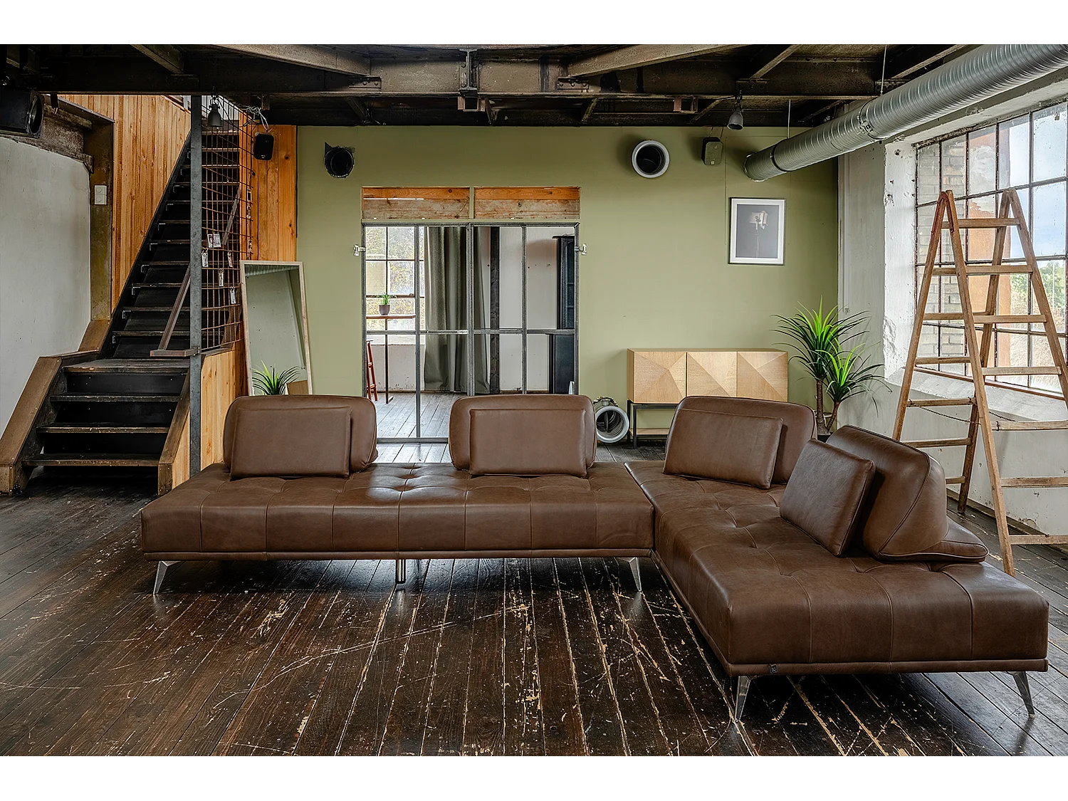 Daybed - Dunkelbraun Leder - WIOLO