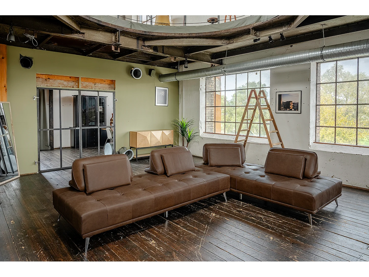 Daybed - Dunkelbraun Leder - WIOLO