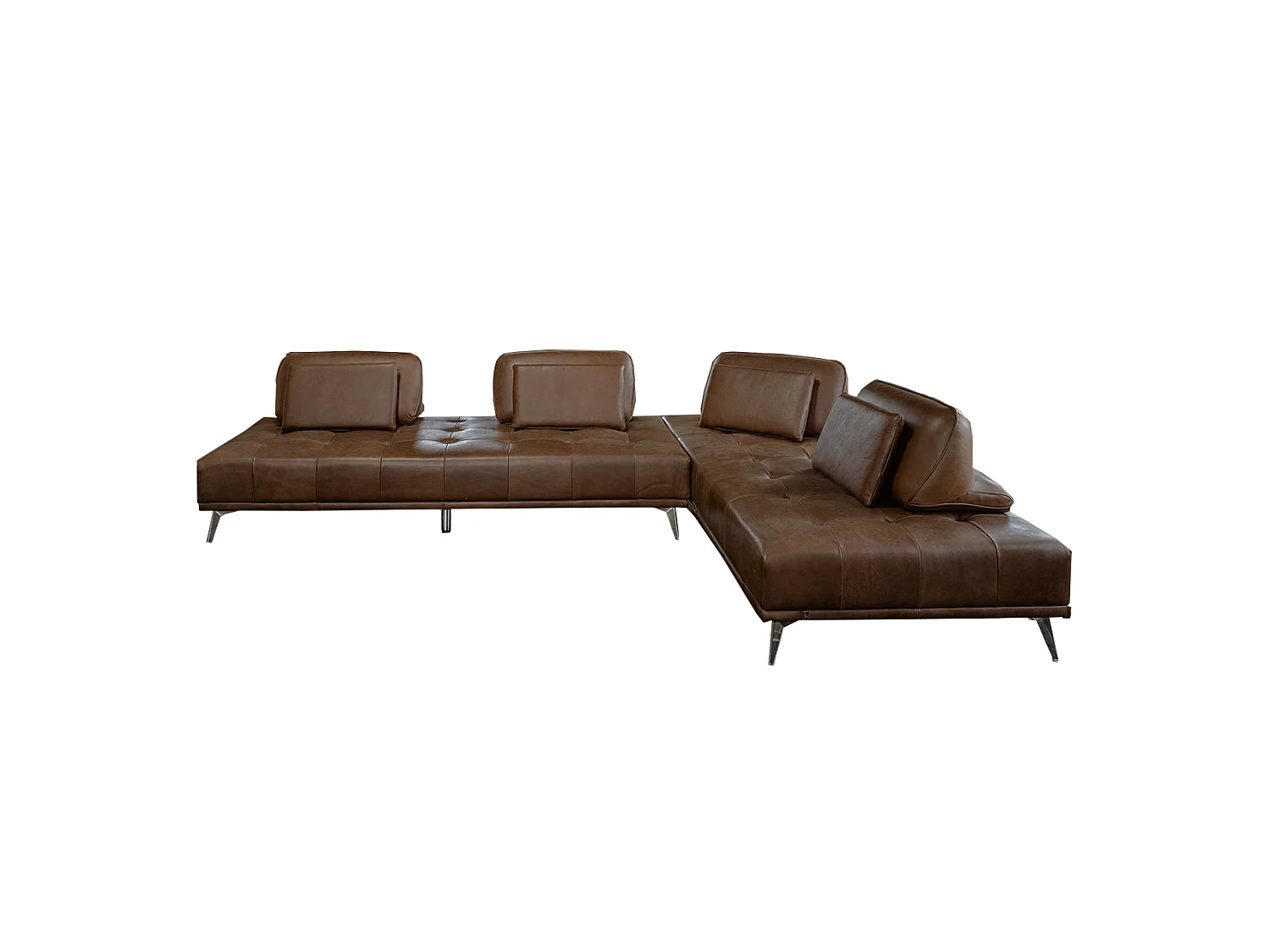 Divano letto - marrone scuro pelle - WIOLO