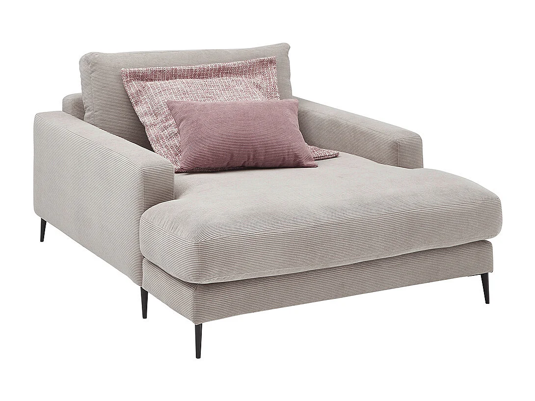 Relaxligstoel - Beige Koord - CARA