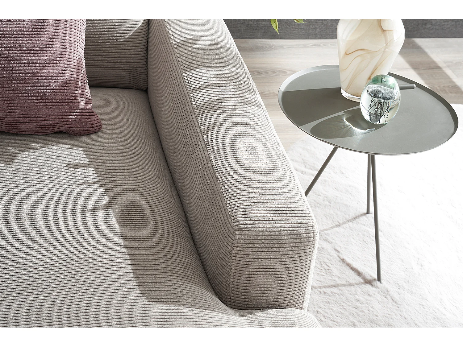 Relaxligstoel - Beige Koord - CARA