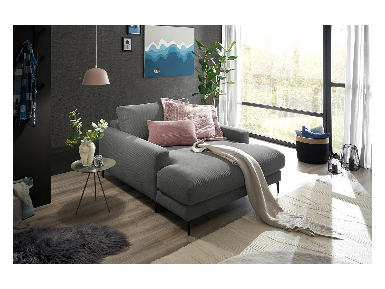 Siège - anthracite Velours côtelé - CARA