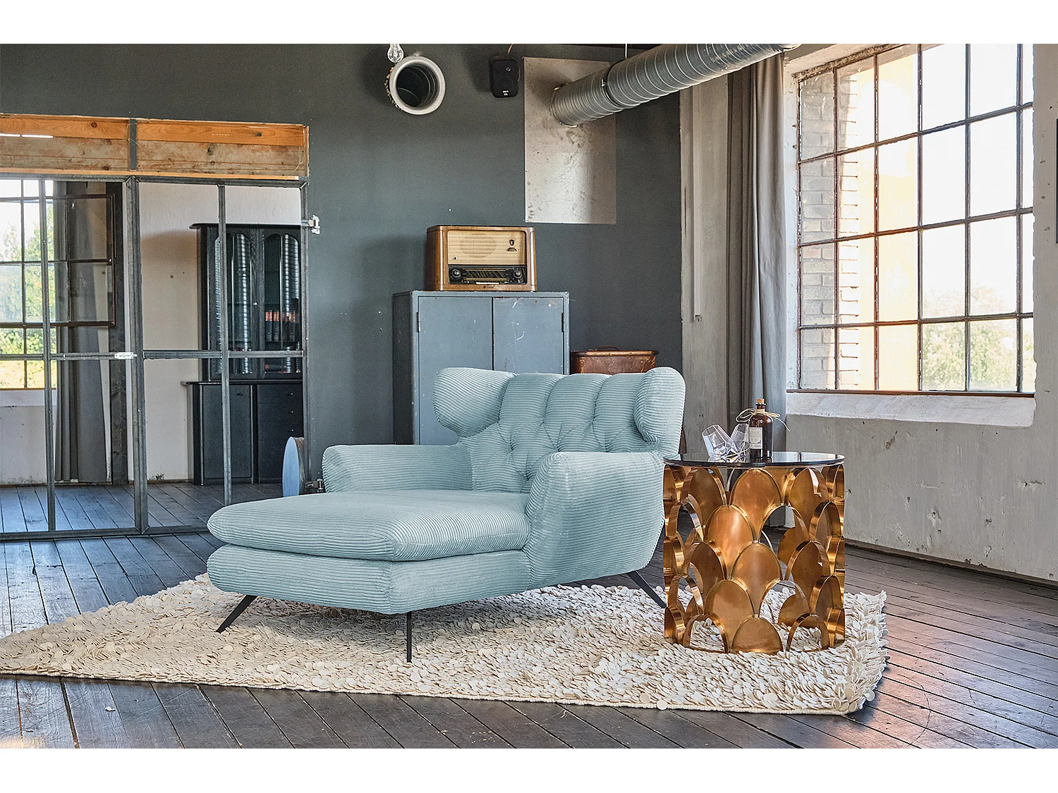 Longseat - Hellblau Cord - CHARME